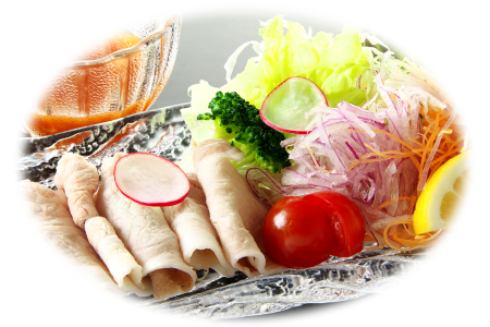 沖縄アグー豚のゆで豚サラダ