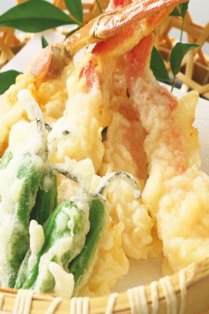 北海蟹と大海老の天麩羅