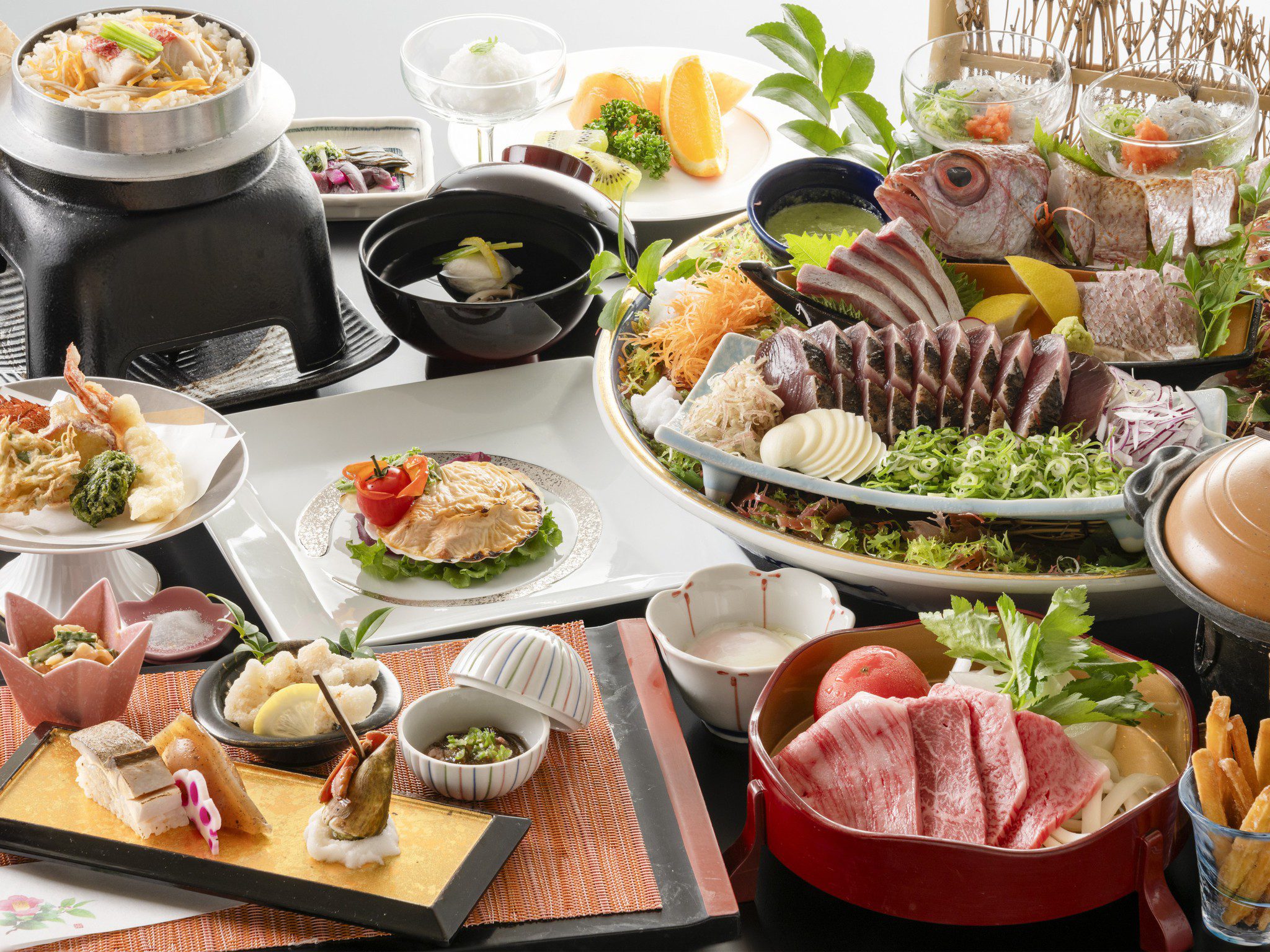 皿鉢料理と土佐風会席イメージ※12月~2月の内容となります
