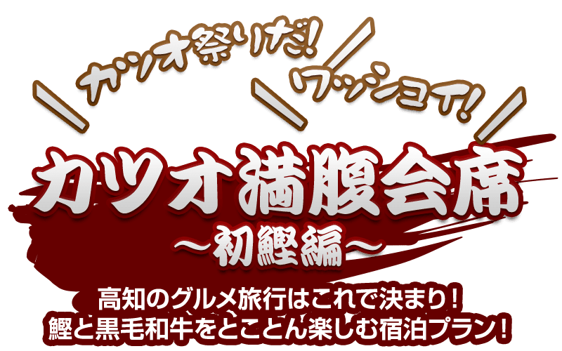 カツオ祭りだ ワッショイ カツオ満腹会席 初鰹編 高知のホテル 旅館 城西館