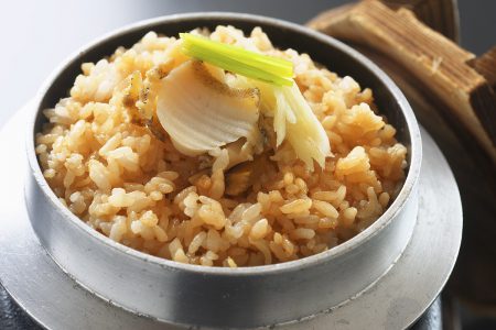 御飯「鮑の釜飯」