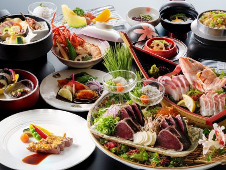 【旬彩物語／夏木立コース】伊勢海老や黒毛和牛、金目鯛に鮑！郷土色豊かなメイン料理がずらり！