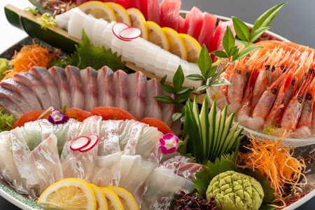【忘年会・新年会】7,700円コース「鮮魚お造り盛り合せ」