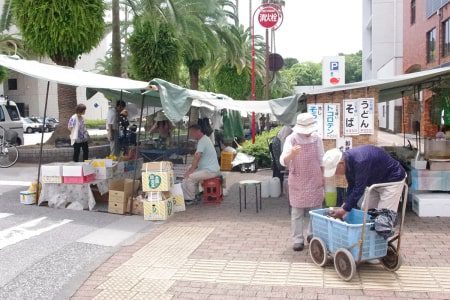 よさこい祭りで有名な高知市追手筋で開かれる高知の風物詩高知市追手筋で開かれる高知の風物詩「日曜市」