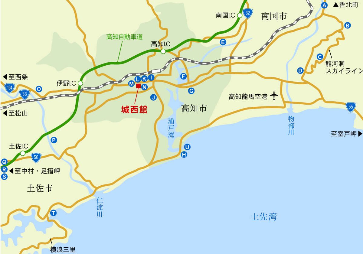 高知県中心部地図
