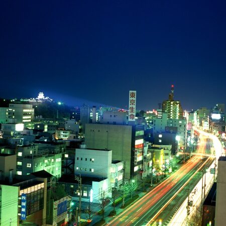 illuminated Kochi-jo Castle